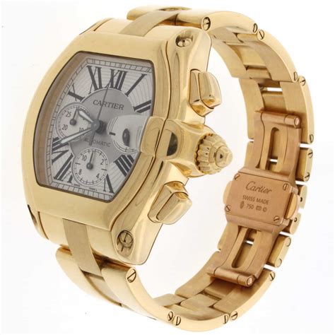 gold watch cartier|cartier 18k gold watch price.